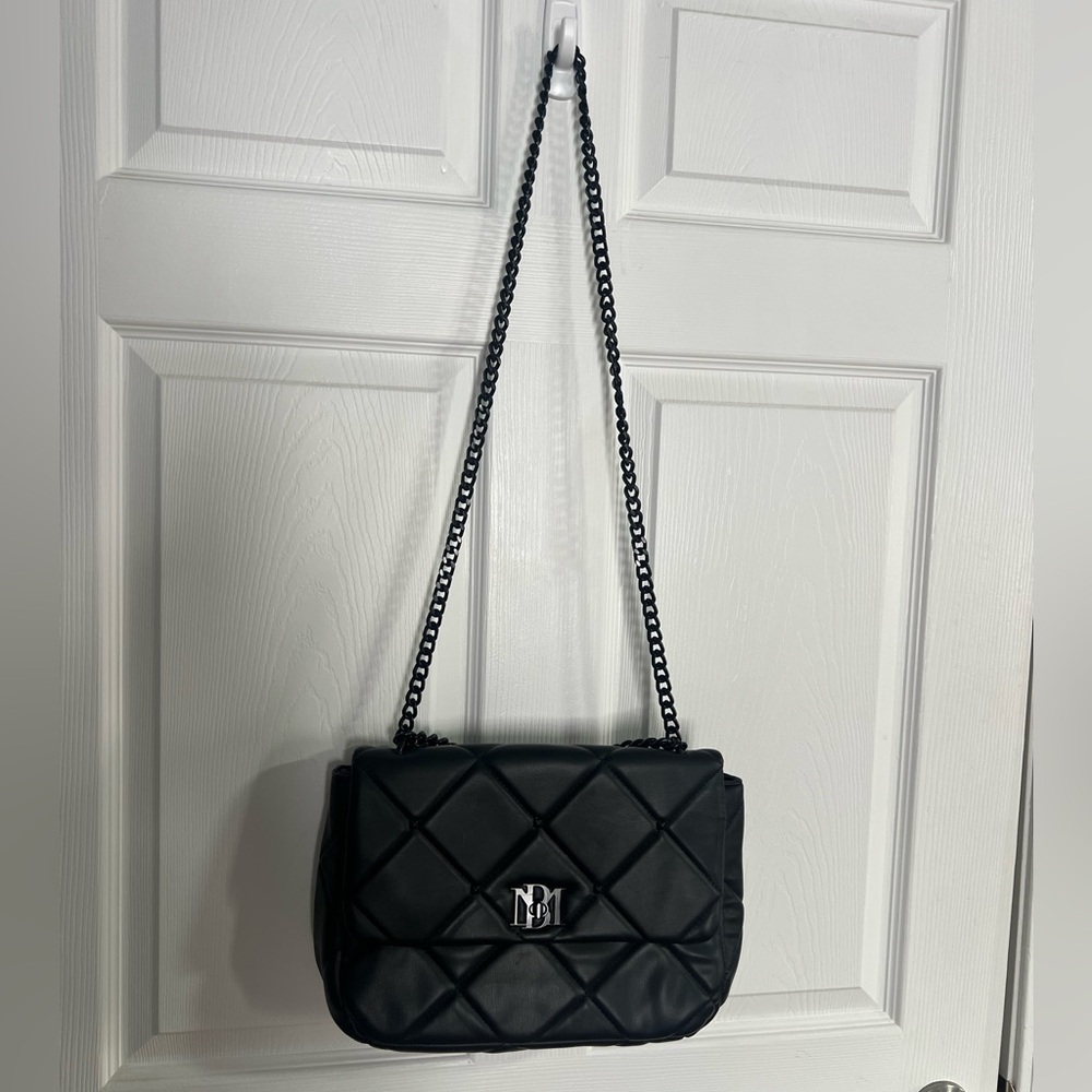 Black Quilted Chain Shoulder Bag